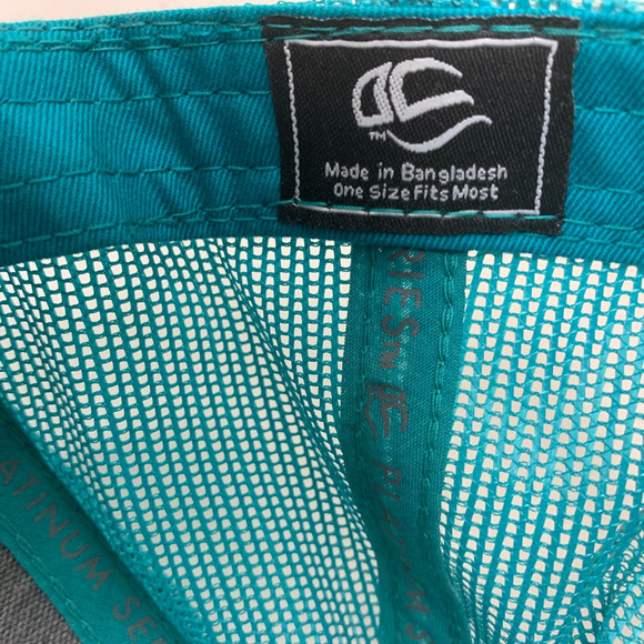 Winders Auto W Embroidered Trucker Hat Cap Snapback Aqua and Gray Mesh Back - Picture 8 of 8